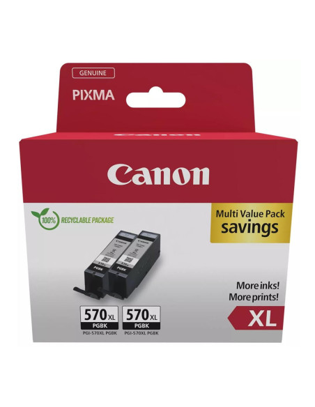 Pack cartucho tinta canon pgi - 570xl negro