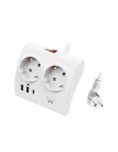 Regleta ewent 2 tomas shucko 2