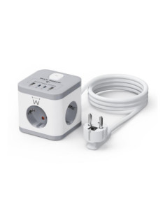 Regleta sobremesa ewent ew3863 3x schuko