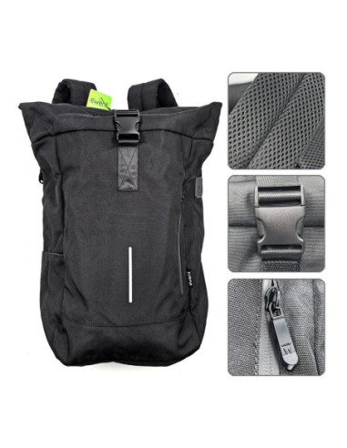 Mochila unisex ewent trendy roll portatil
