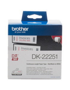Etiquetas cinta continua brother dk22251 negro