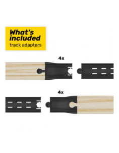 Complemento intelino adaptadores pistas madera tren