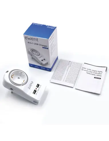 Cargador ewent usb 4 en 1