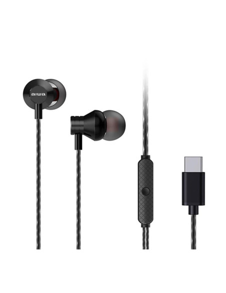 Auriculares aiwa estm - 50usb - c bk usb tipo