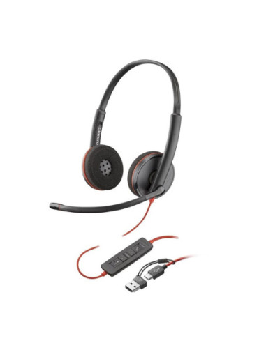 Auriculares poly blackwire 3220 estéreo usb - c