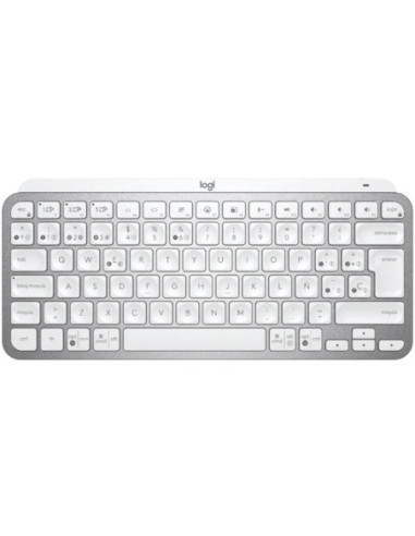 Teclado logitech mx keys gris palido