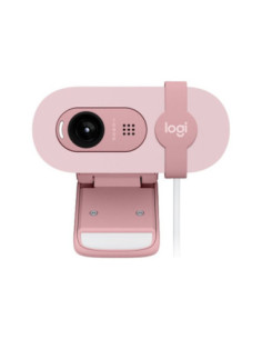 Webcam logitech brio 100 rosado full