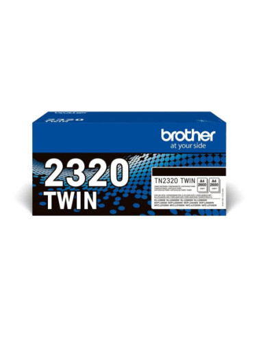 Pack toner brother tn2320twin negro 2uds