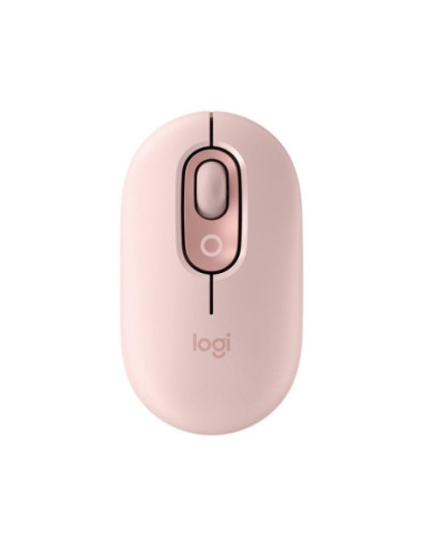Raton inalambrico logitech pop mouse rosa