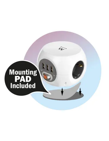 Regleta cubica ewent ew3939 3 tomas