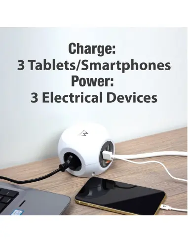 Regleta cubica ewent ew3939 3 tomas