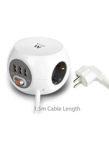 Regleta cubica ewent ew3939 3 tomas