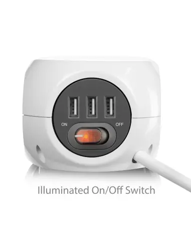 Regleta cubica ewent ew3939 3 tomas