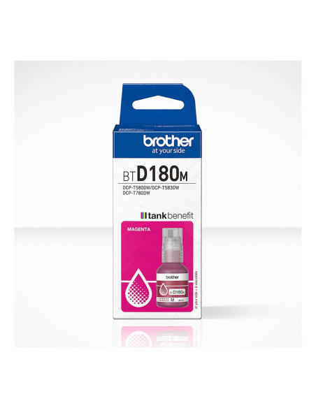 Botella tinta brother btd180m magenta 5000