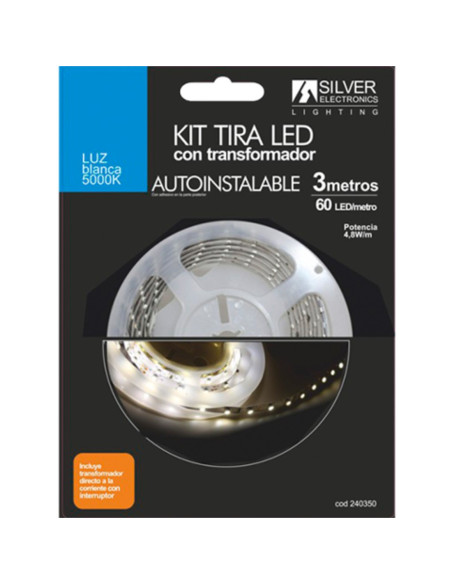 Kit tira led silver electronics 300