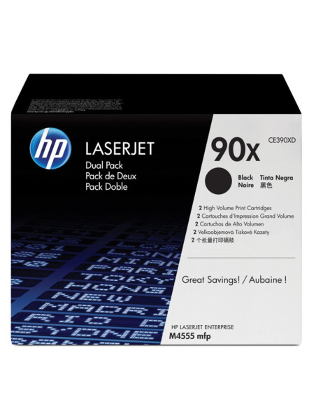 Toner hp 90x pack 2 negro