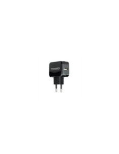 Cargador pared tooq usb 12w negro