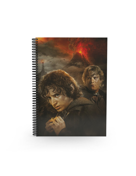 Libreta efecto 3d frodo y sam