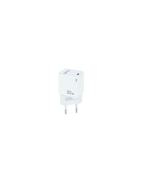 Cargador pared tooq usb - c blanco 30w