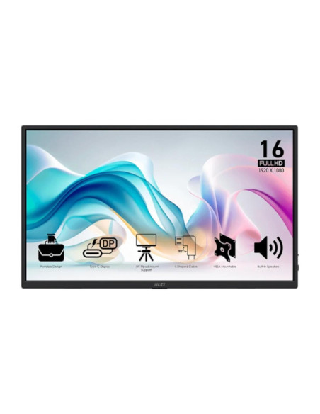 Monitor msi mp165 e6 15.6 pulgadas fhd