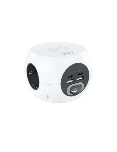 Base 4 tomas interruptor 1.4m nanocable