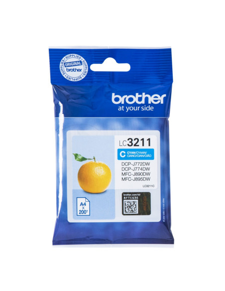 Cartucho tinta brother lc3211c cian 200
