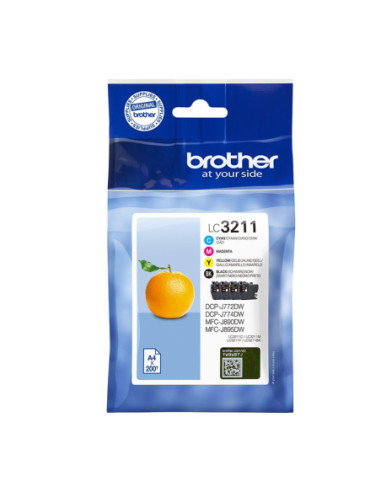 Pack cartuchos tinta brother lc3211val negro