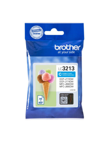 Cartucho tinta brother lc3213c cian 400