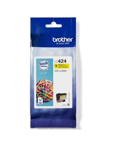 Cartucho tinta brother lc424y amarillo 750