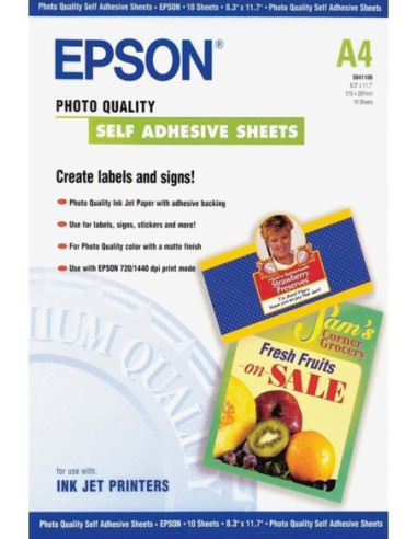 Papel epson autoadhesivo especial hq a4