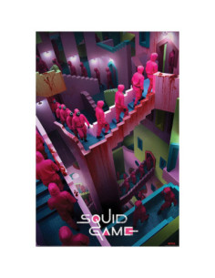 Poster el juego del calamar escaleras