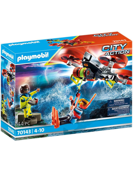 Rescate maritimo: buzo con dron rescate