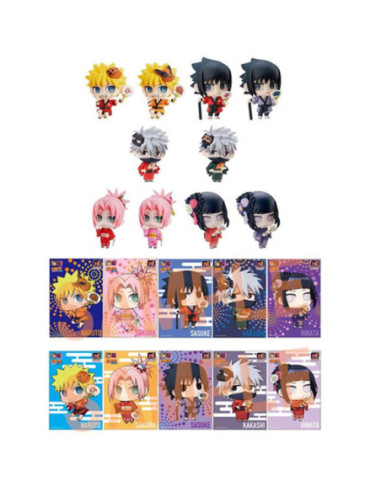 Set figuras con postales megahouse naruto