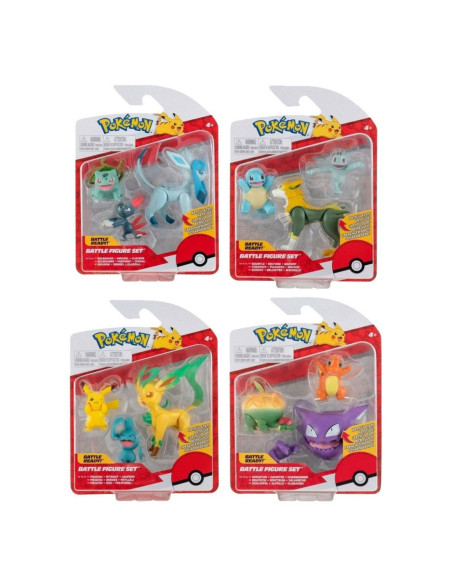 Pack 3 fuguras pokemon batalla ola