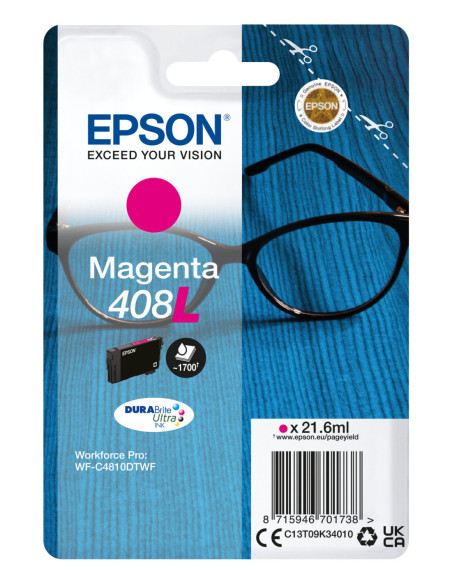 Cartucho tinta epson 408l magenta durabrite