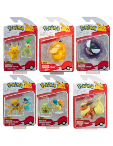 Pack 6 figuras pokemon batalla ola