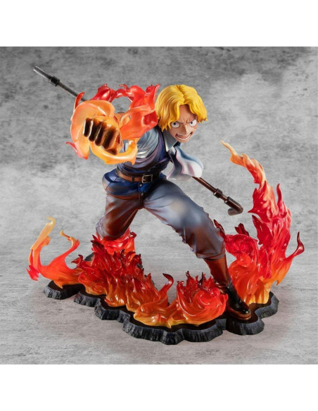 Figura megahouse one piece sabo fire