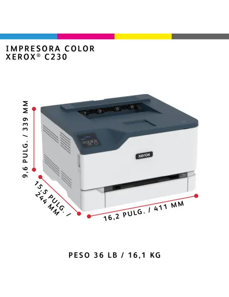 Impresora xerox laser monocromo c230v_dni usb