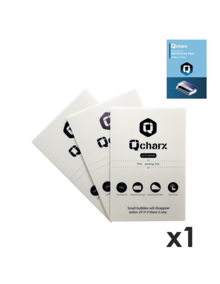 Laminas proteccion frontales qcharx hidrogel autoreparación