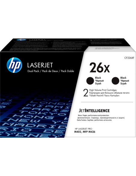 Pack 2 toner hp cf226xd 26x
