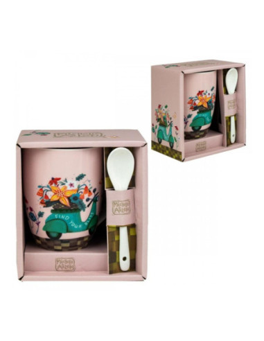 Taza cerámica con cuchara enesco