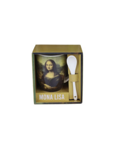 Taza cerámica con cuchara enesco mona