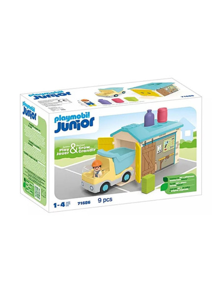 Playmobil junior camión con garaje