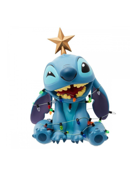 Figura enesco disney stitch luces navideñas