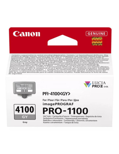 Cartucho canon pfi - 4100gy gris