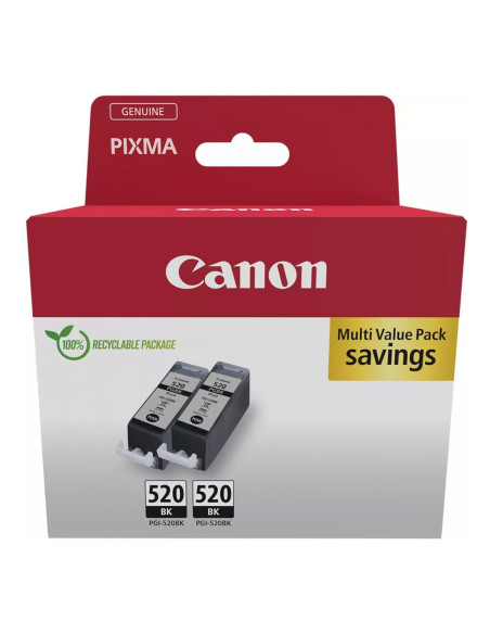 Cartucho canon pgi - 520bk negro twin pack