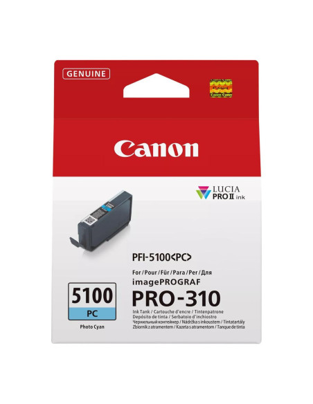 Cartucho tinta canon pfi - 5100pc cian photo