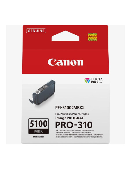 Cartucho tinta canon pfi - 5100mbk negro mate