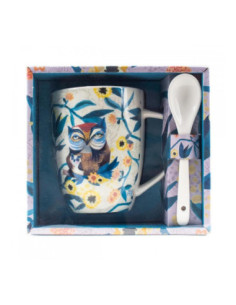 Taza con cuchara enesco buhos