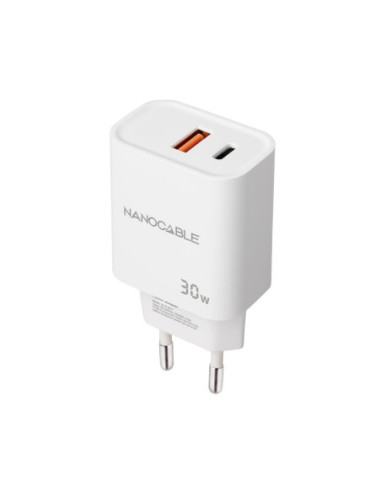 Cargador nanocable usb - c pd + usb - a